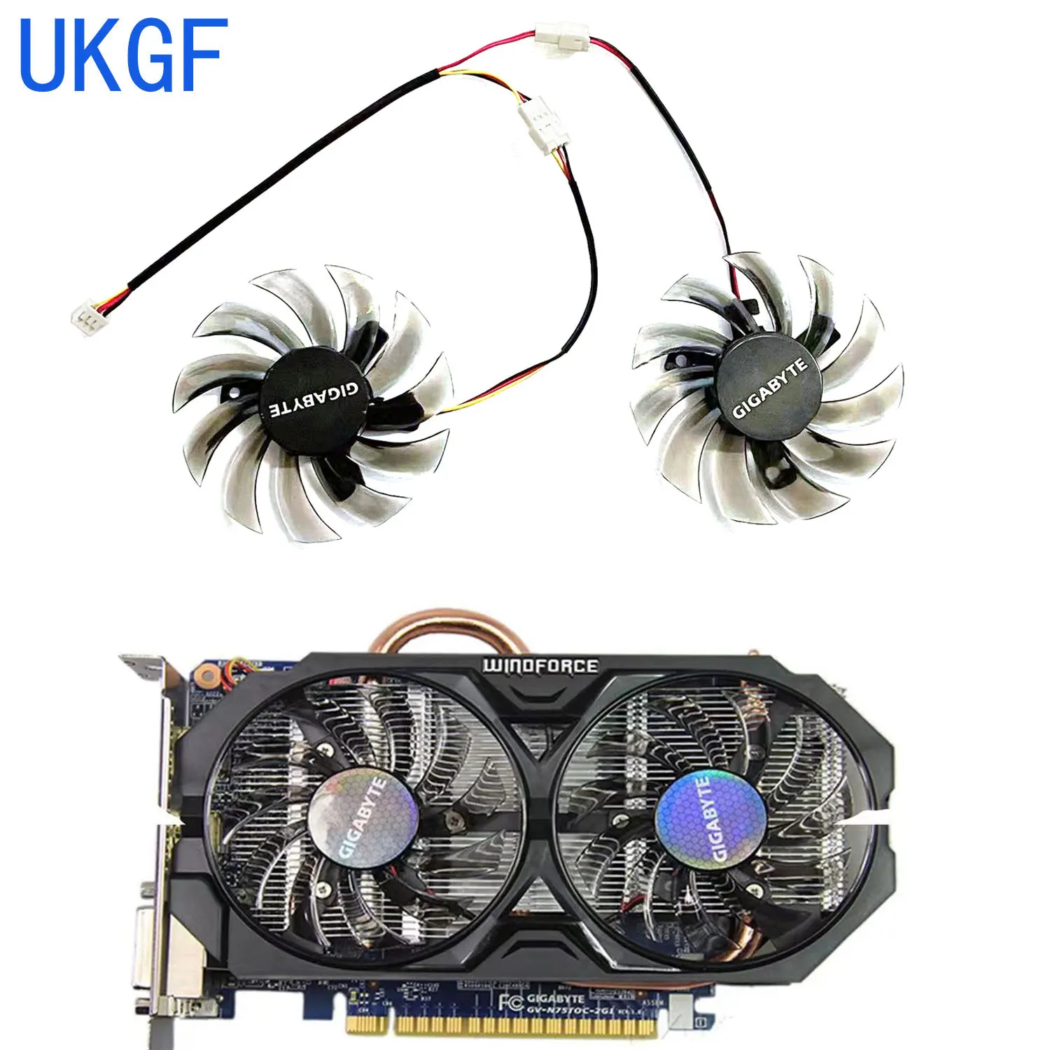 

Brand new T128010SM 3PIN 75MM GTX 670 GPU fan suitable for Gigabyte N460 GTX 670 580 560 Ti graphics card