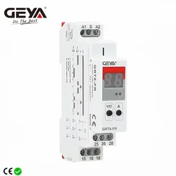 GEYA GRT8-FR Forward and Reverse Control Time Relay Motor Protector Relay AC230V AC/DC12~240V 16A 2SPDT Digital Version