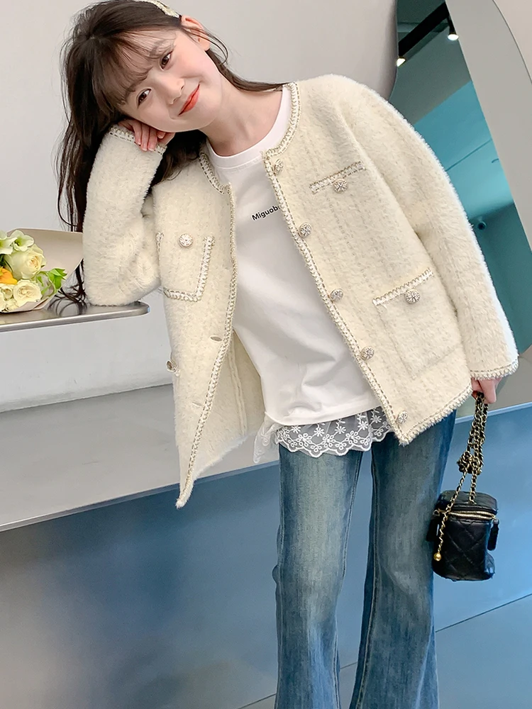 Printemps automne Sle vêtements d'extérieur pour enfants filles Faionable gilet matelassé 2025 nouveauté petite Fraance vent manteau