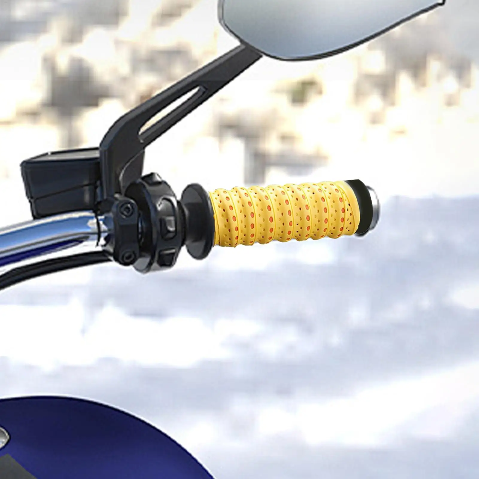 Motorcycle Handlebar Wrap Non-Slip PU Cycling Handle Wraps Anti Slip Wear Resistant Handle Wraps Bar Tape For Enhance Grip