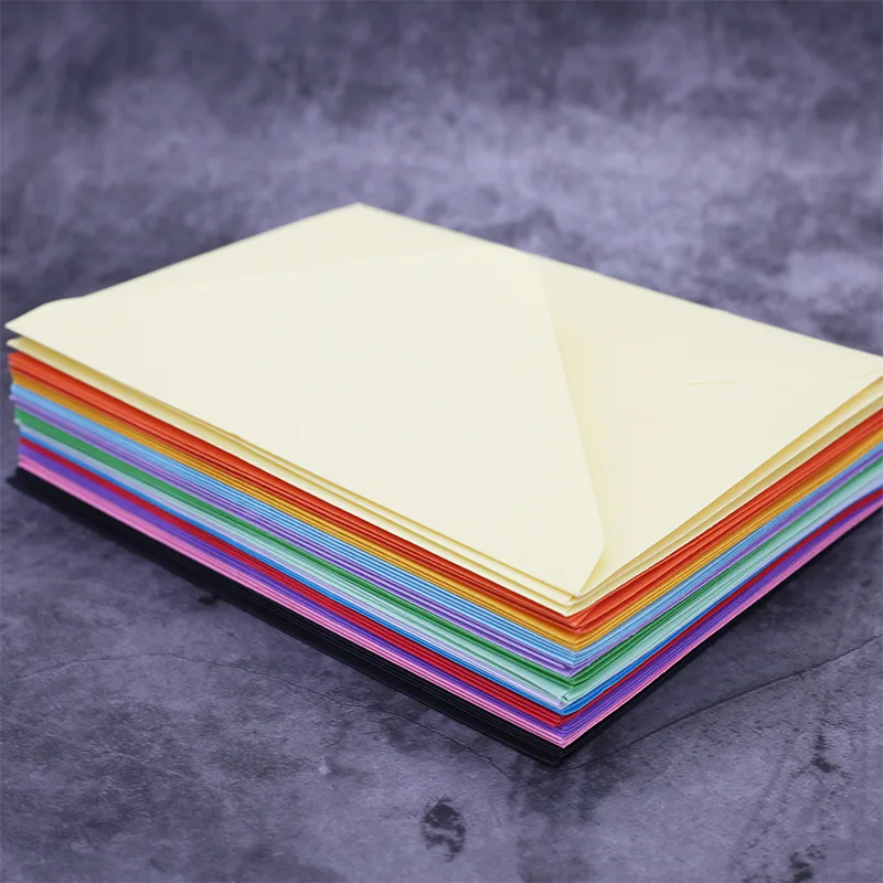 10 قطعة 17.8x12.7 سنتيمتر ورقة ملونة رسائل المغلفات مجموعة دعوة الأعمال هدية بطاقات المغلفات بالجملة #2