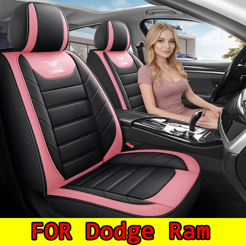 

FOR Dodge Ram Car seat cover four seasons PU leather soft full wrap waterproof wear-resistant seat cove1