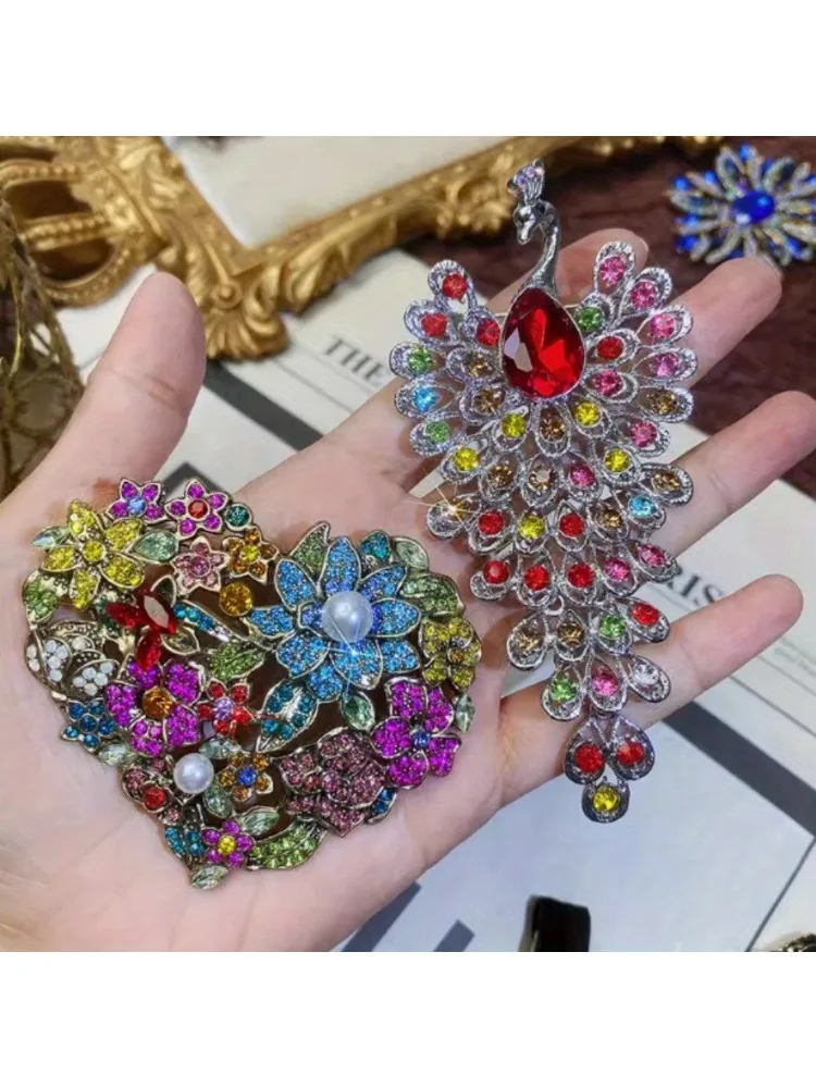 Belle broche d'amour animale paon phénix de luxe pour hommes et femmes, accessoires de bijoux, mariage, vacances, fête, couple, cadeau Surprise