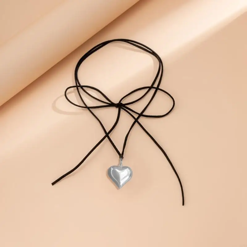 C1FE Long Chain Love Necklace Men Women Chocker Alloy Material Gift for Women Girls