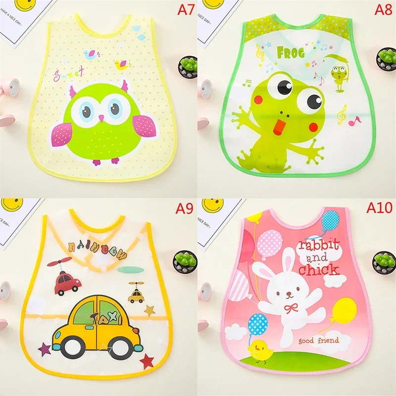 Baby Bib Removable Waterproof Saliva Rice Pocket Imitation Silicone Stereo Children Baby Feeding Cartoon