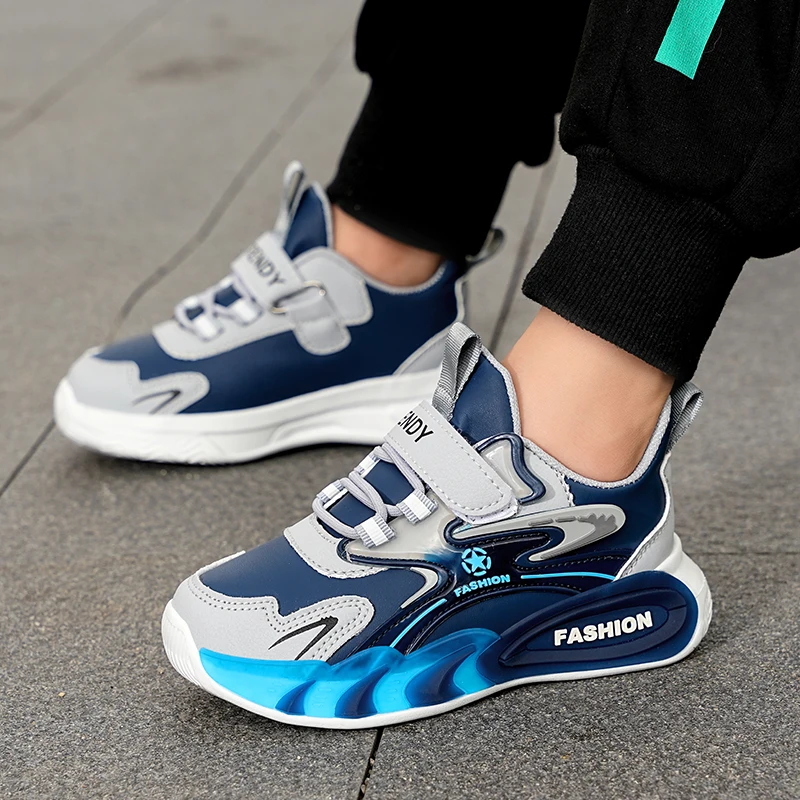 

Childrens Tennis Shoes Boys School Running Exercise Anti Slip Cushioning Sports Shoes 2025 New Lightweight Leather Casual Shoes