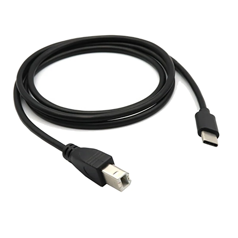 High Speed Type C to USB B Printer Cable USB B to USB C Printer Cable MIDI Cord Effortless Connect Devices 1m/1.5m/200cm