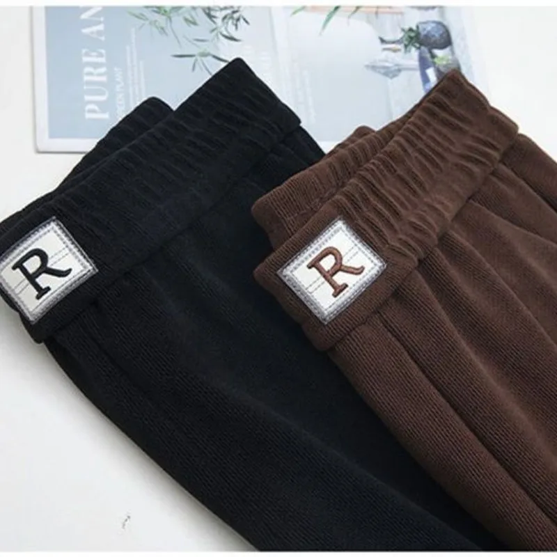 Spring and Autumn Women\'s Elastic Pants High Waist Solid Pocket Letter Printing ElasticSlim Commuter Fashion Casual Pants