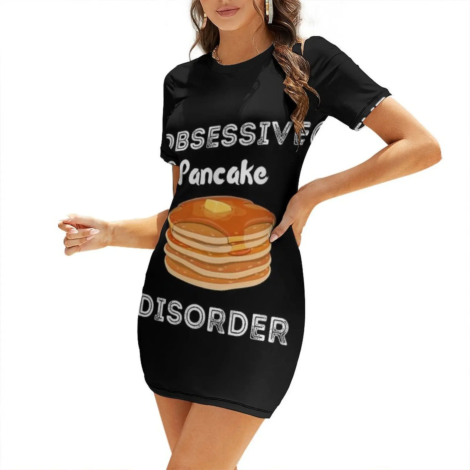 Obsessive Pancake Disorder Shirt Short-Sleeved Dress women dresses Aesthetic clothing Woman dresses