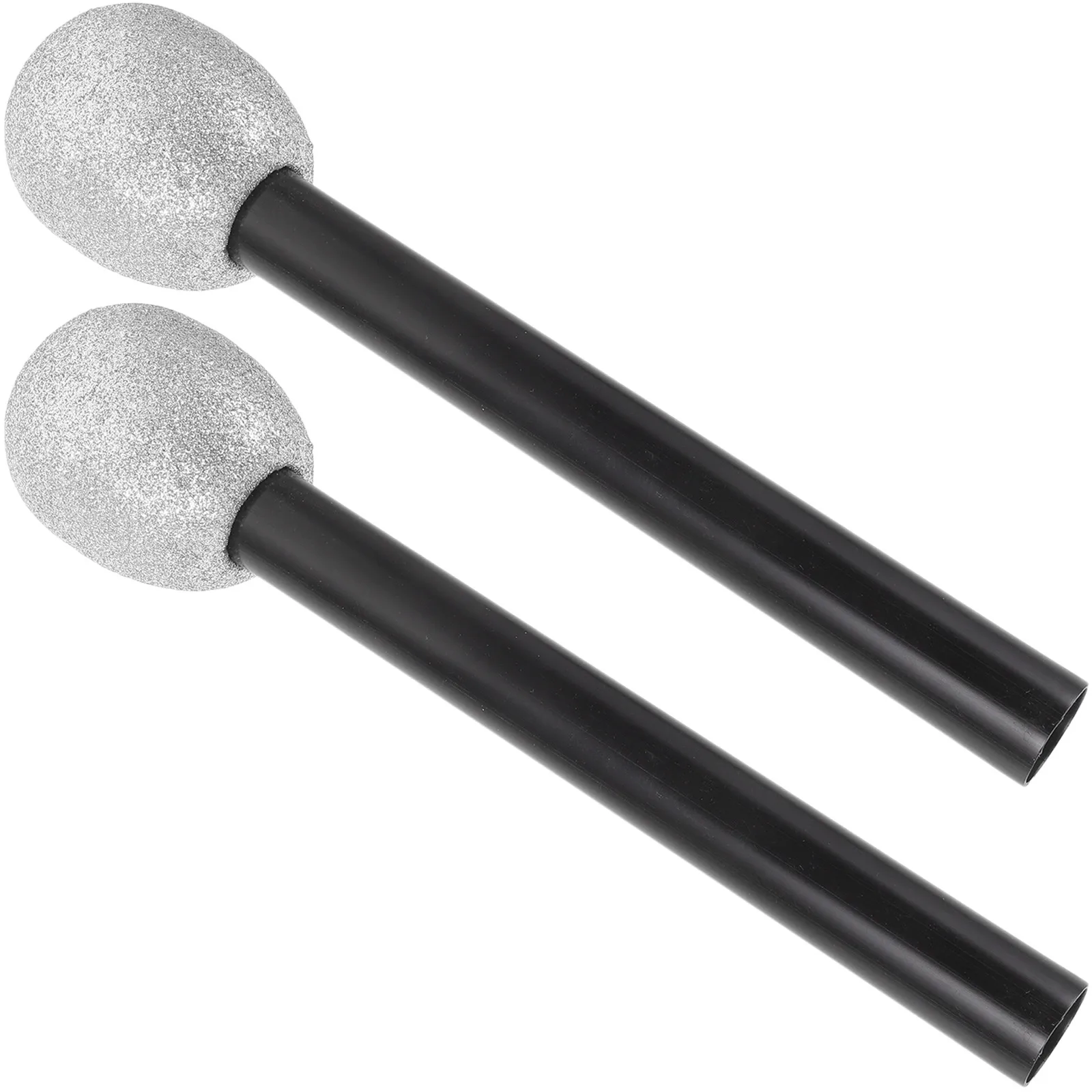 2Pcs Glitter Pretend Microphones Kids Microphone Photo Props Party Supplies Simulation Fake Microphone Kid Play Costume
