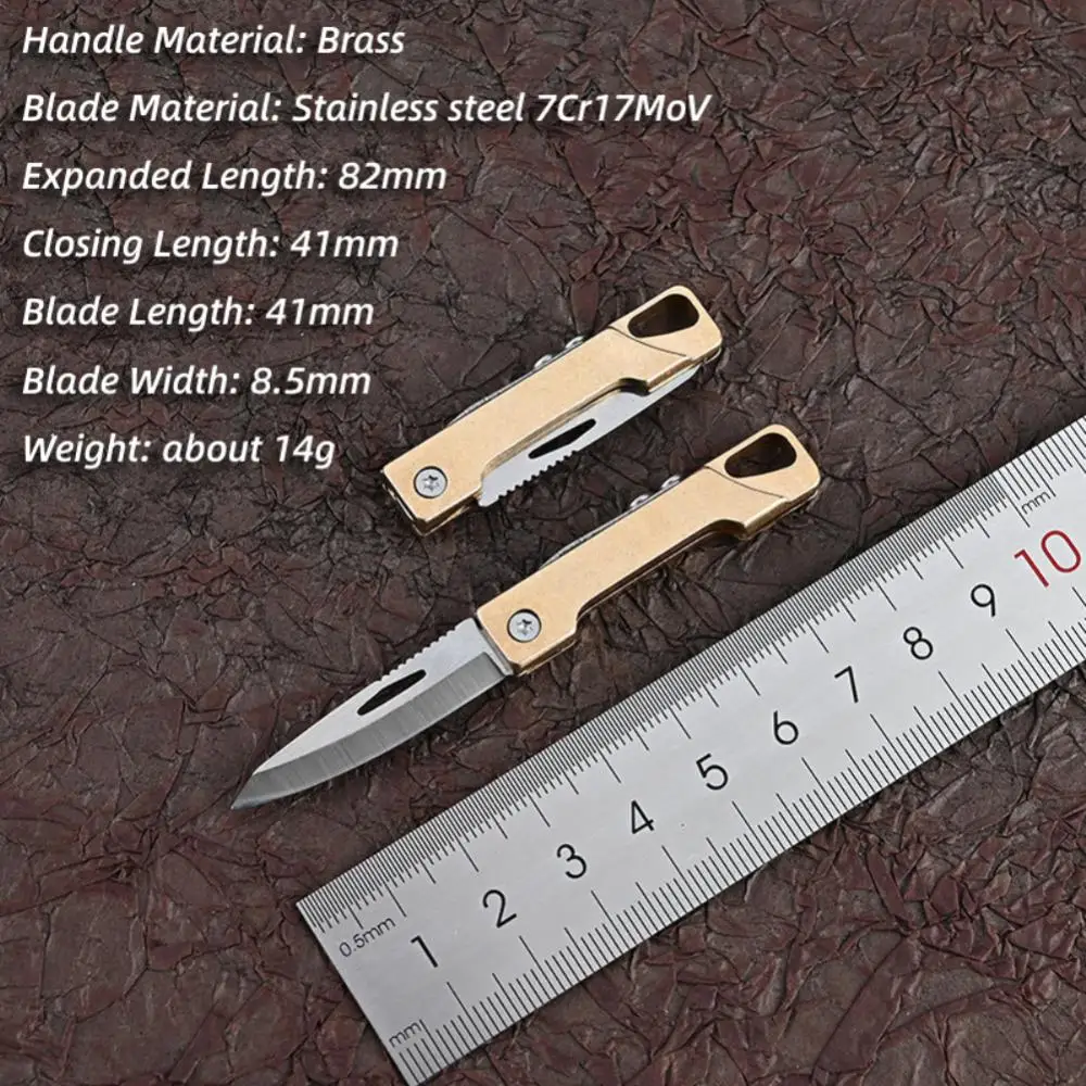 Mini Folding Knife Keychain Utility Knife Stainless Steel Pocket Knives Small Utility Craft Wrapping Box Paper Envelope Cutter