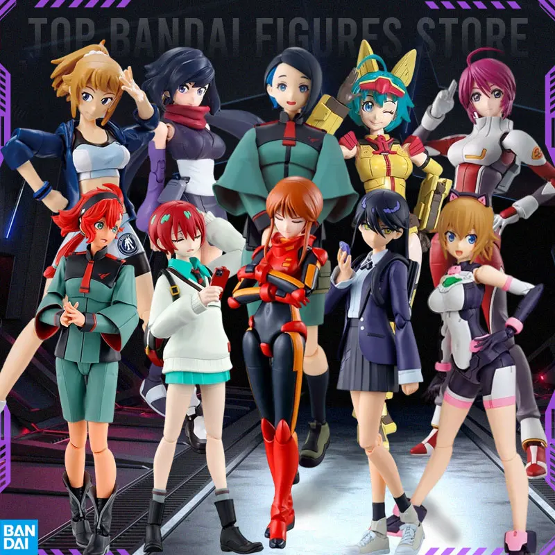 Конструктор BANDAI Gundam FRS: Суллетта Меркури, Фумина Хошино, Няан Дайвер, Аяме — сборная модель, аниме-фигурка, игрушка, подарок, декор для стола