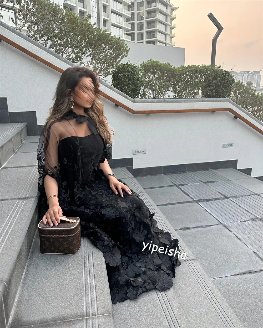 Customized Jiayigong High Quality Exquisite  S Applique Valentine\'s Day A-line O-Neck Bespoke Occasion Gown Long Dresses