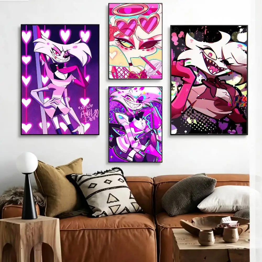 COOL Angel Dust H-Hazbin H-Hotel Poster HD Self Adhesive Waterproof Wall Art Ideal for Home Office
