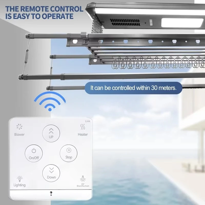 Automatic Aluminum Hanging Clothes Rack Modern High-end Intelligent Smart Retractable Use