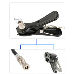 New Inflation Adapter For UK Hose Adapter Air Compressor Nozzle Inflate Dunlop Valve Tires Thread Full Metal Snap Clip Convertor