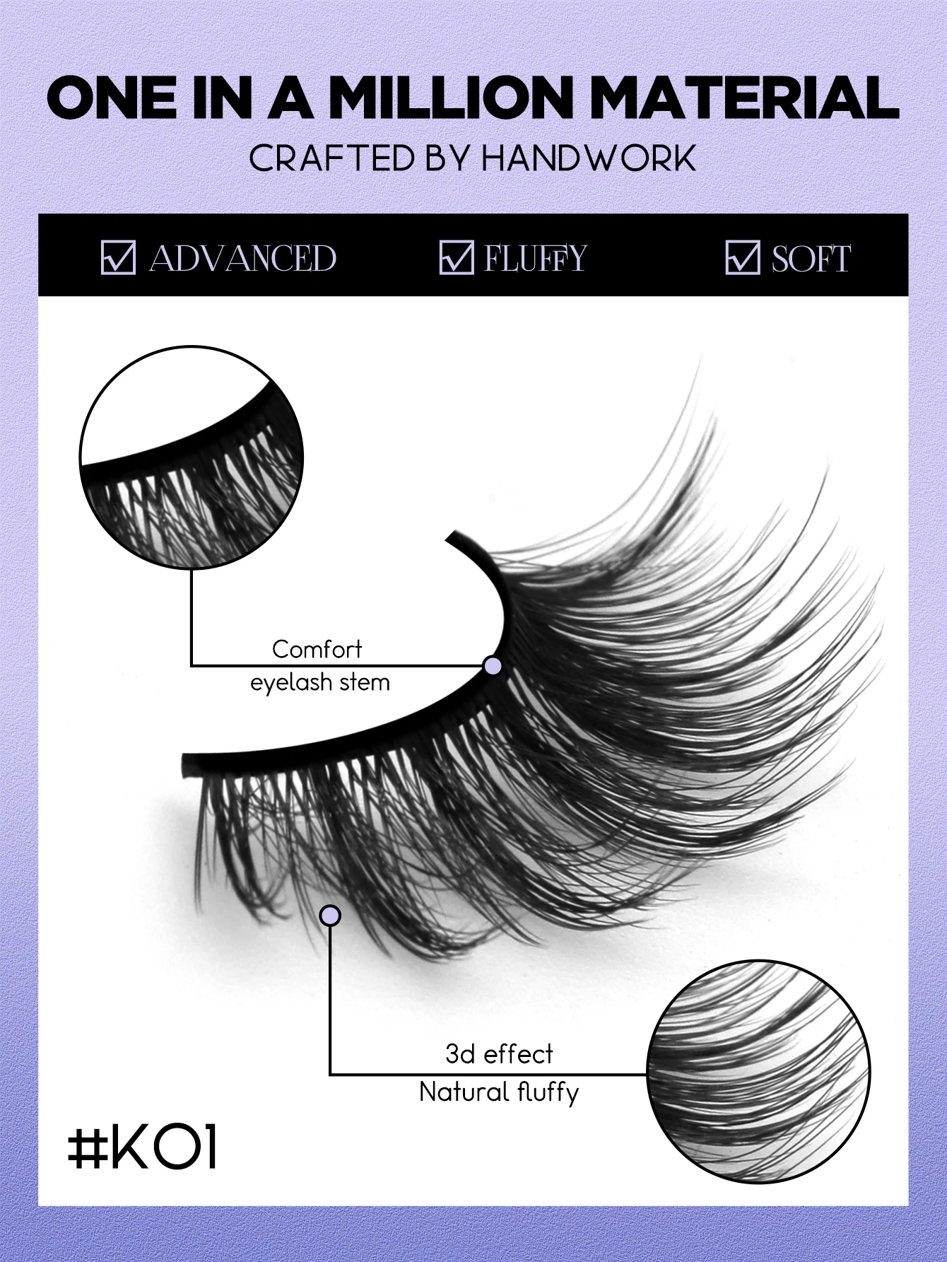 GROINNEYA Manga Pluizige Wimpers Cat Eye Stijl Dikke Valse Wimpers Zacht Krullend Dramatische Lange 3D Faux Nertsen Wimpers Extension