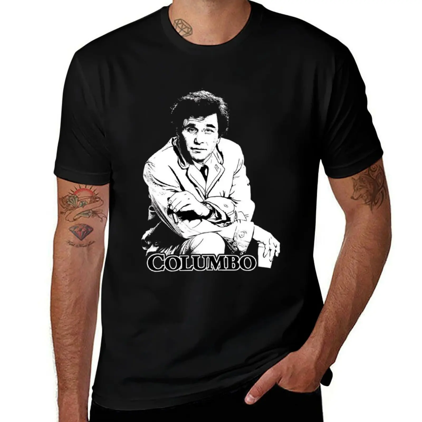columbo T-Shirt Plus Size Solid Color T-Shirt