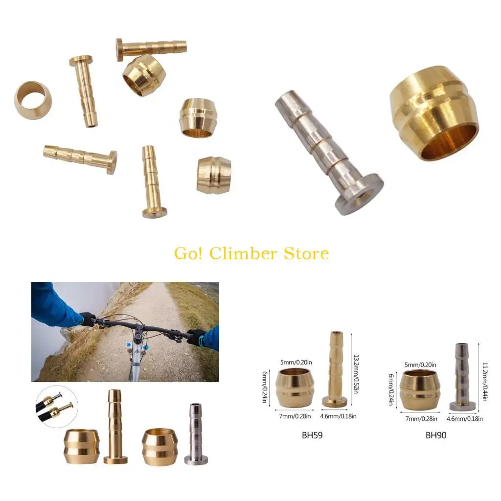 

Q84C 10Set Bicycles Brake and Coppers Connecting Insert Set Brake Hose Repair Tools for Bike Hydraulic Disc Brake Hose