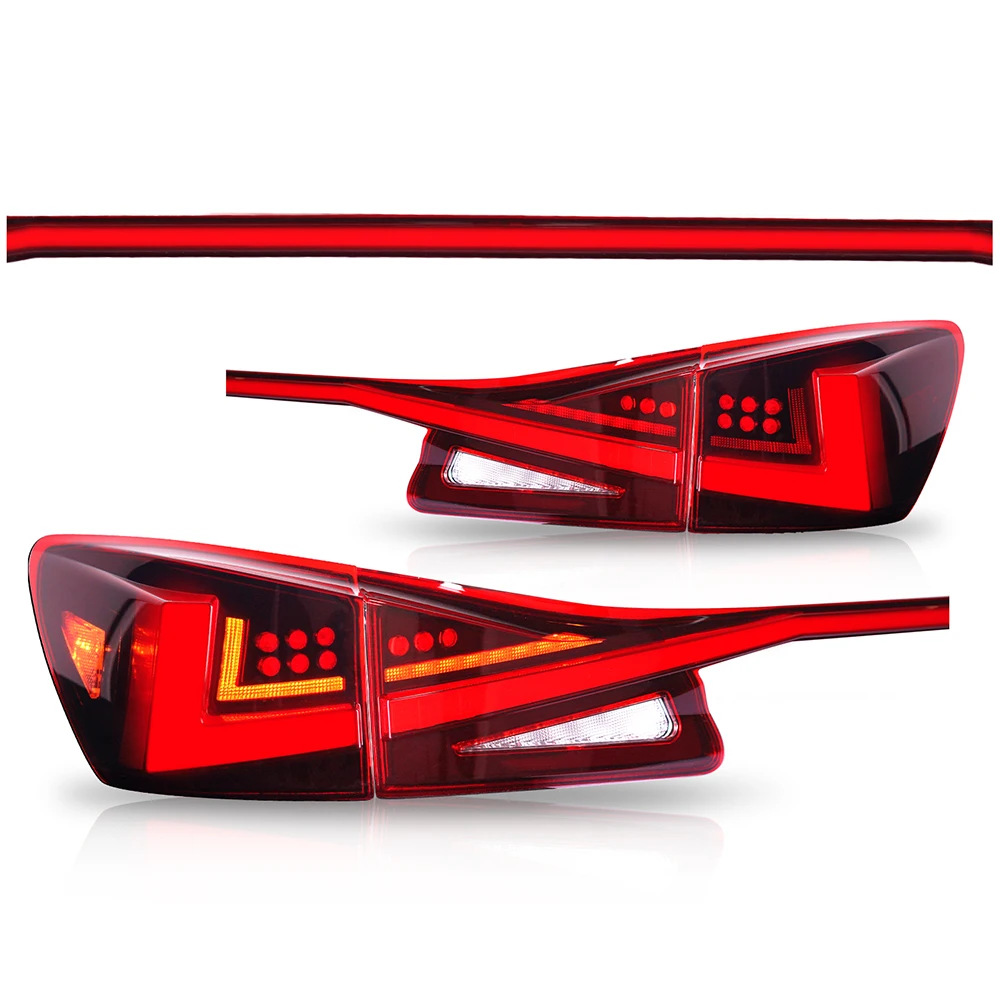 

Pair Of Car Tail Light Assembly For LEXUS IS250 IS300 IS350 ISF 2006-12 LED Brake Signal light Tuning Parts Car Rear Lamp System