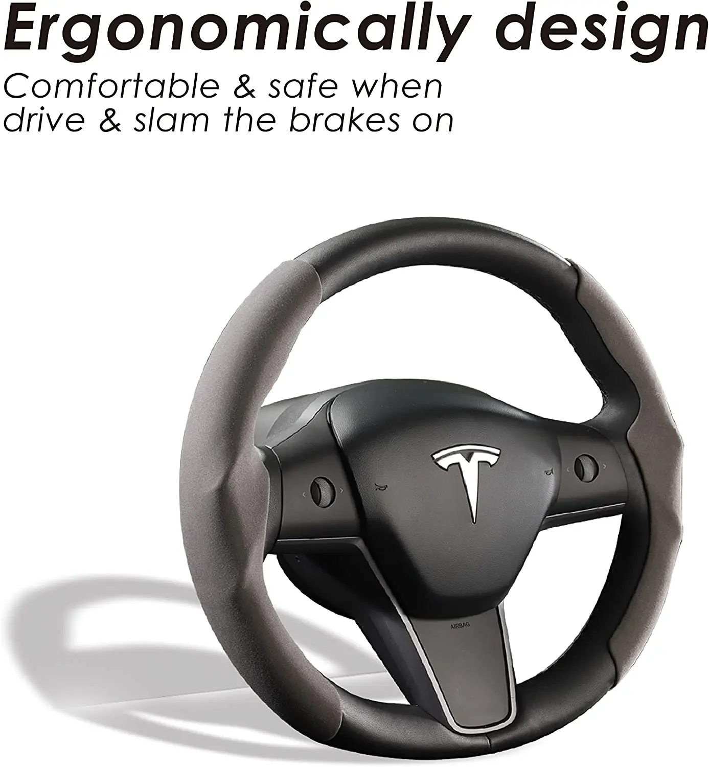 Coprivolante in pelle scamosciata NovaAcc personalizzato per Tesla Model 3 Y 2017-2021 2022 2023 2024 coprivolante antiscivolo traspirante