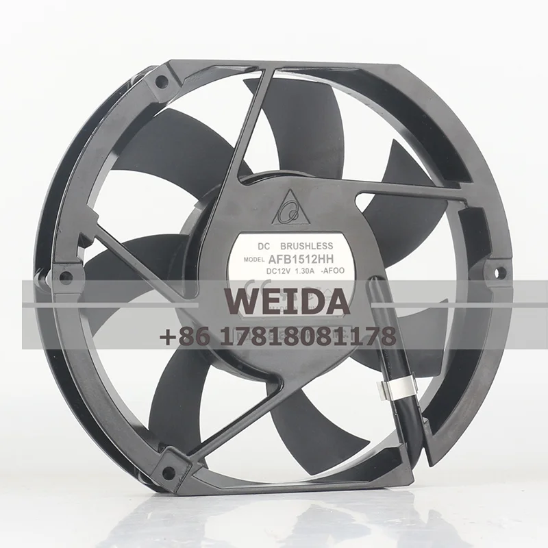 Delta 24V 48V DC12V 1.3A AFB1512HH -AF00 172X150X25mm 17cm 17251 cichy wentylator podwójny wentylator kulowy