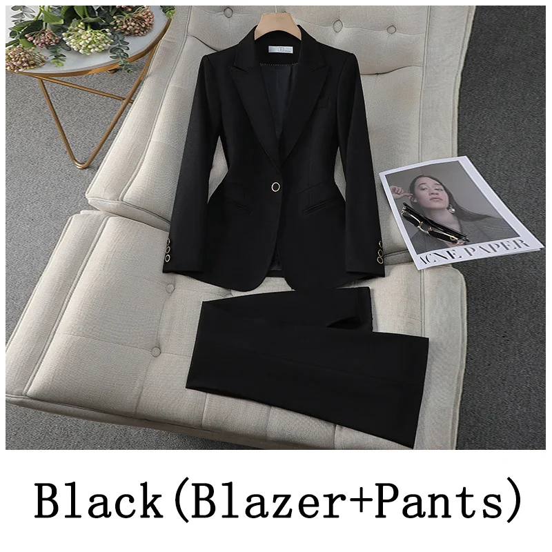 Wine Red Suits Women 2024 New Autumn High End Fashion Temperament Business Slim Blazer And Pants Sets Office Lady Work Wear