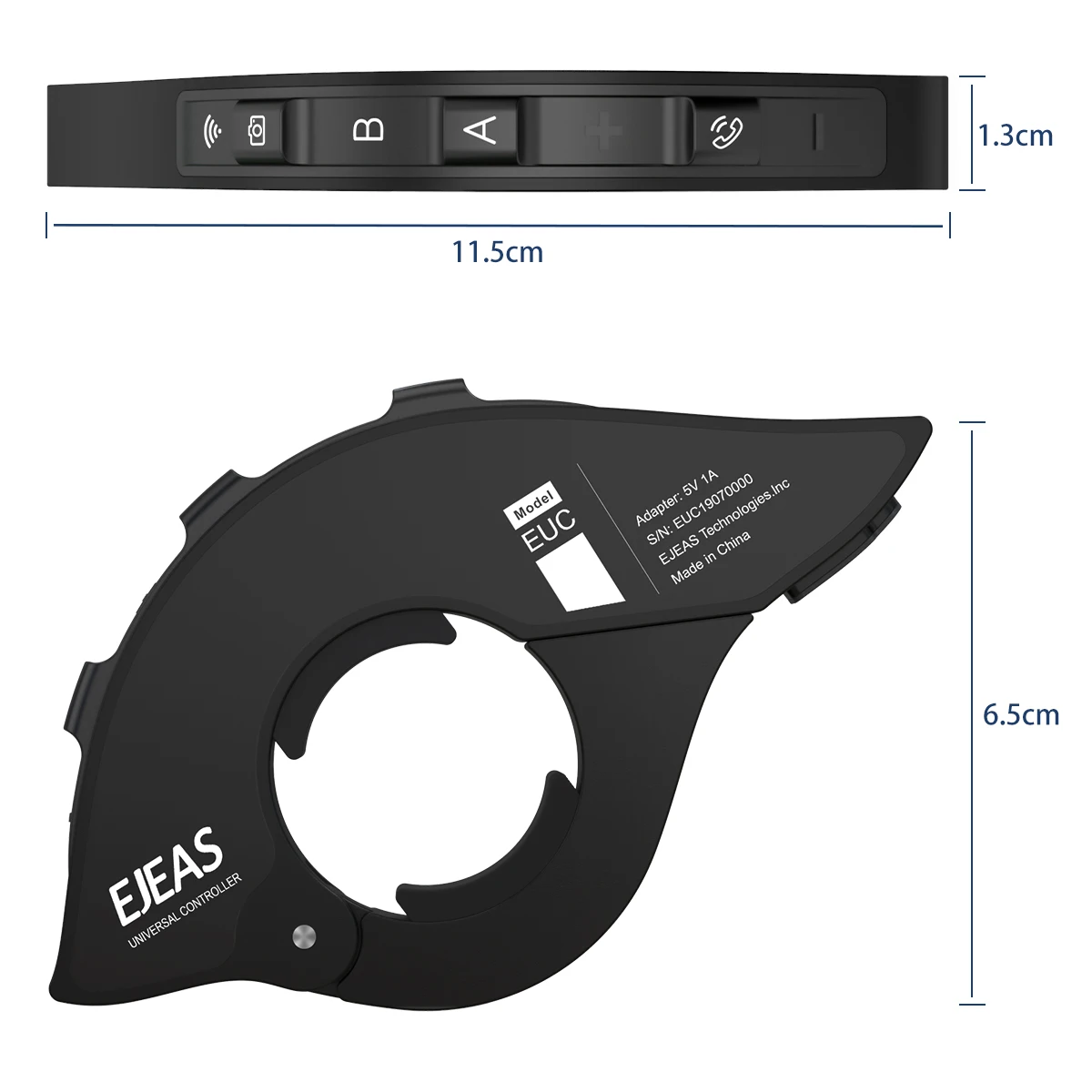 1Pcs EJEAS Motorcycle Intercom Handlebar Grip Remote Control EUC Bluetooth Compatible with EJEAS V4 Plus/Q2/Q7/MS8 Moto Intercom