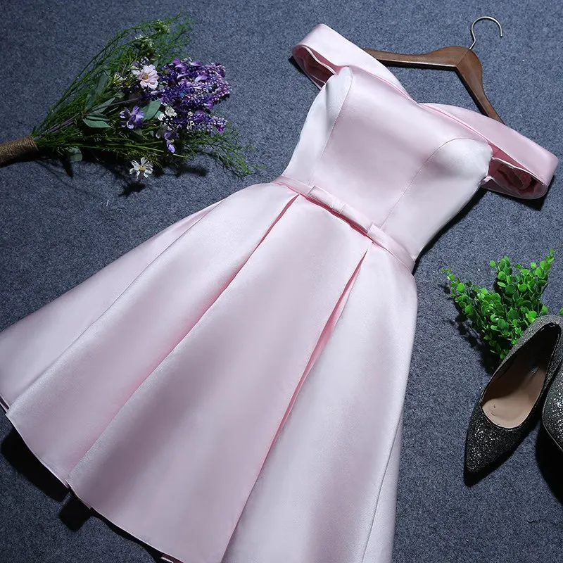 YEY-47#Bridesmaid Dress Female Spring New Fashion Host Graduation Dress Annual Meeting Performance Party Evening Dress Short