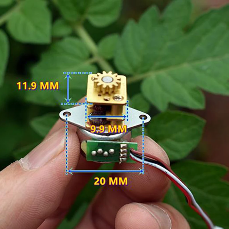 Mini 15MM 2-Phase 4-Wire Gear Stepper Motor Precision Full Metal Copper Gear Reducer Stepping Motor Reduction Gearbox 18 Degree