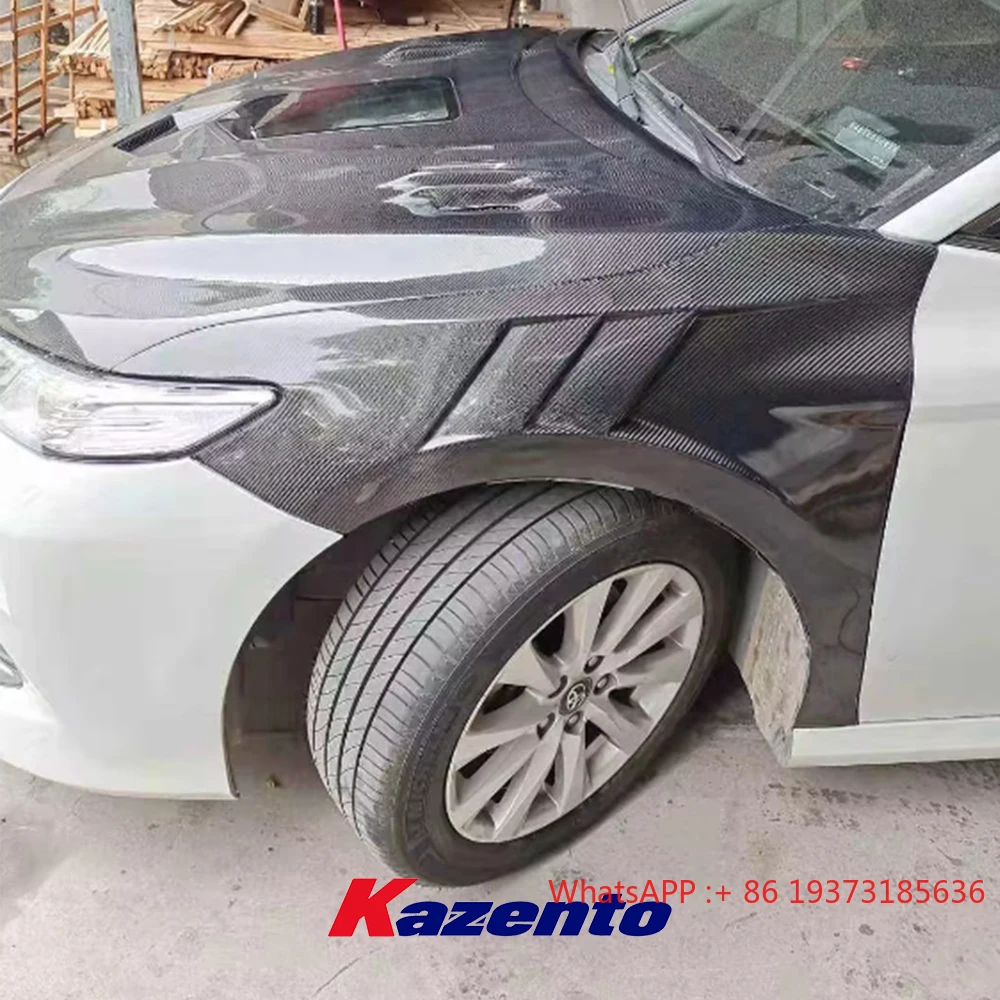 For Toyota Camry 2018-2023 KZ Style Vented Carbon Fiber Front Fender Pair