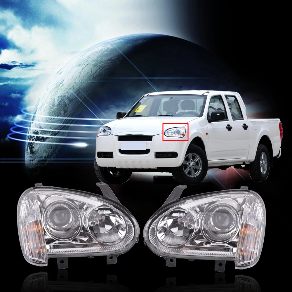 

Kamshing 2PCS For Great Wall Wingle 3 2006 2007 2008 2011 Front Headlight Headlamp Head Light Head Lamp Manual Or Electric