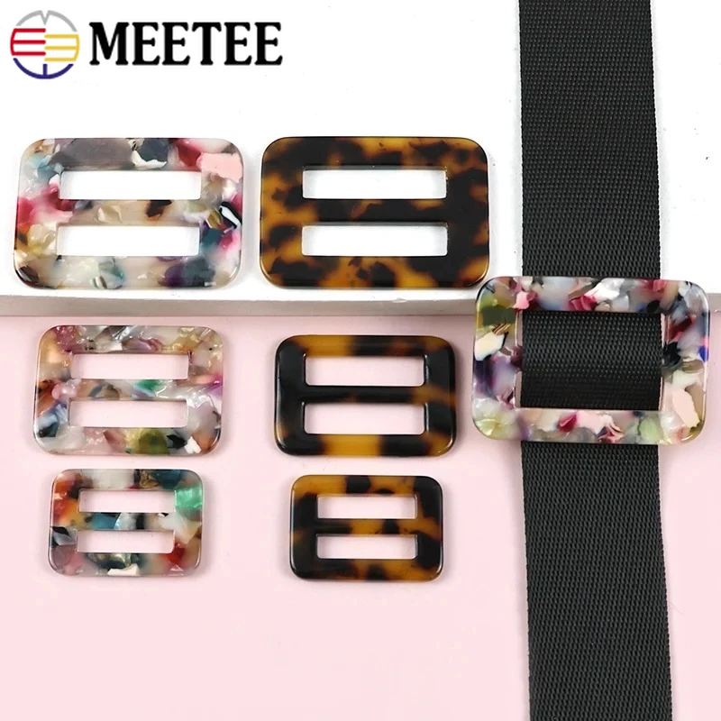 

5Pcs Meetee Bag Strap Adjustable Tri Glide Buckles 17-35mm Resin Belt Button Luggage Garment Decor Clasp DIY Sewing Accessories