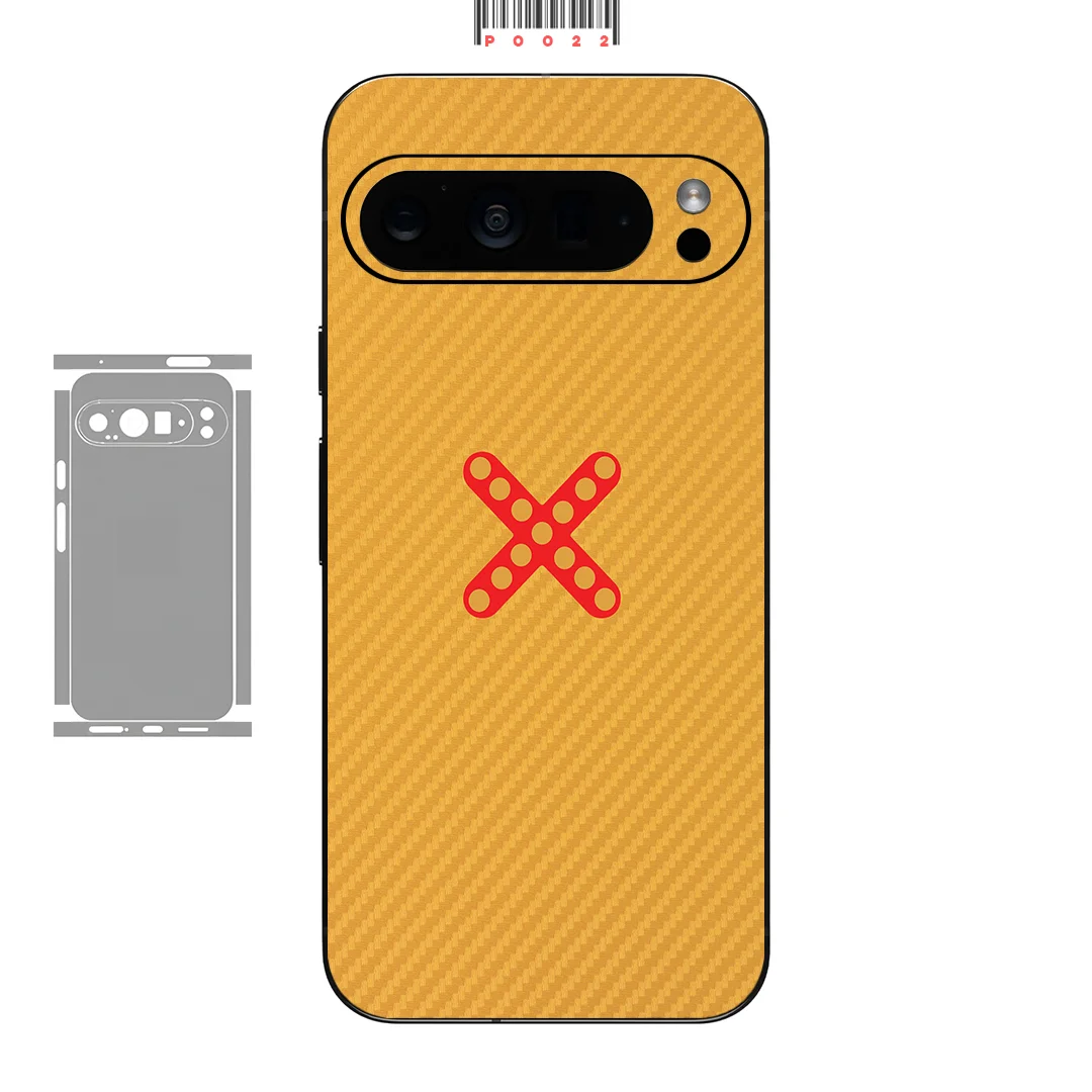 Calcomanía de fibra de carbono para Google Pixel 9 8 7 Pro 6, película protectora de pantalla trasera, funda, envoltura de macarrón, pegatina mate