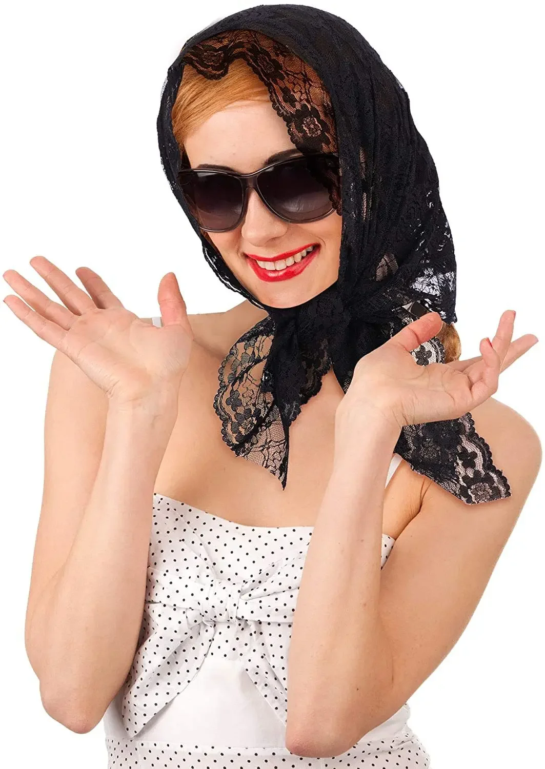 White Black Lace Short  Bridal Veils Muslim Bridal Veils  Wedding Accessories