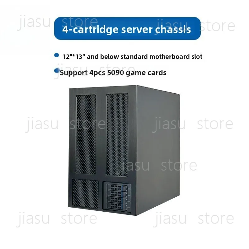 WS04A Tower Workstation Case 4-Card GPU Support RTX4090/5090 Water-Cooled for Deep Learning Rendering