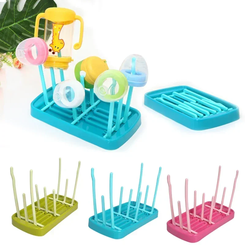 Baby Drain Drying Racks Bottle Dry Rack Blue Baby Cleaning Dryer Drainer Storage Drying Rack Baby Bottle Holder