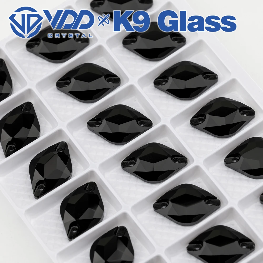 VDD S102 Jet Lemon Top-Qualität K9 Glas AAAAA Aufnähbare Strasssteine, Kristall-Flachsteine zum Aufnähen für Kleidungsdekorationen – Detail 6