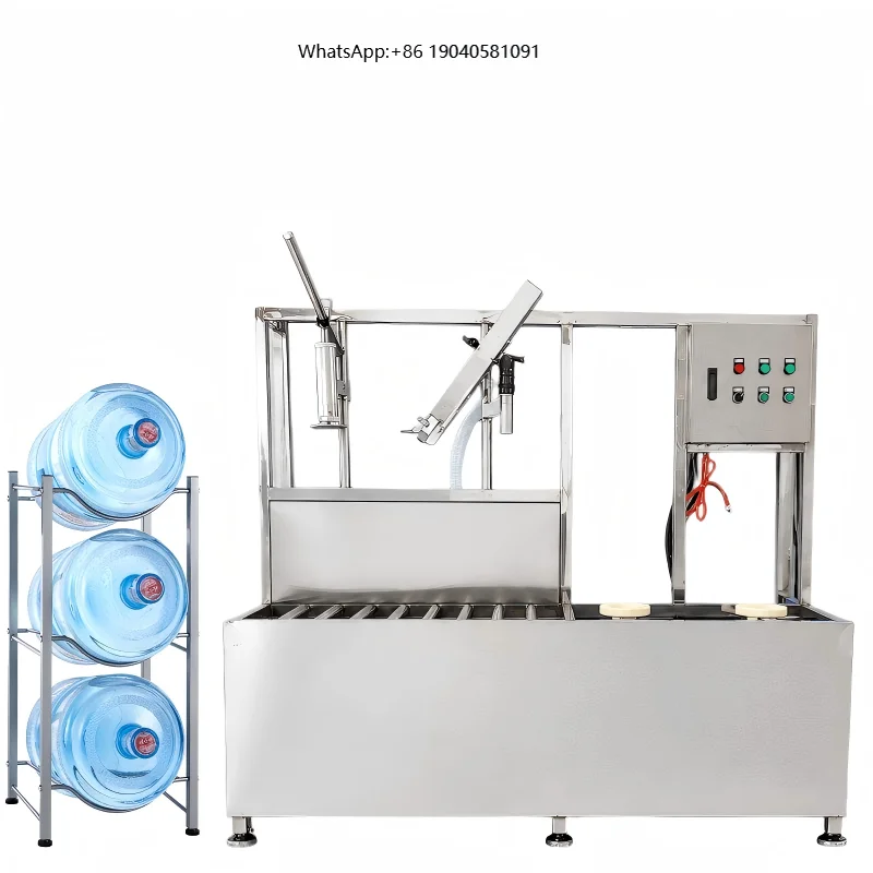 Semi Automatic Bucket Water Filling Machine 18.9L Flushing Filling and Capping Integrated Machine