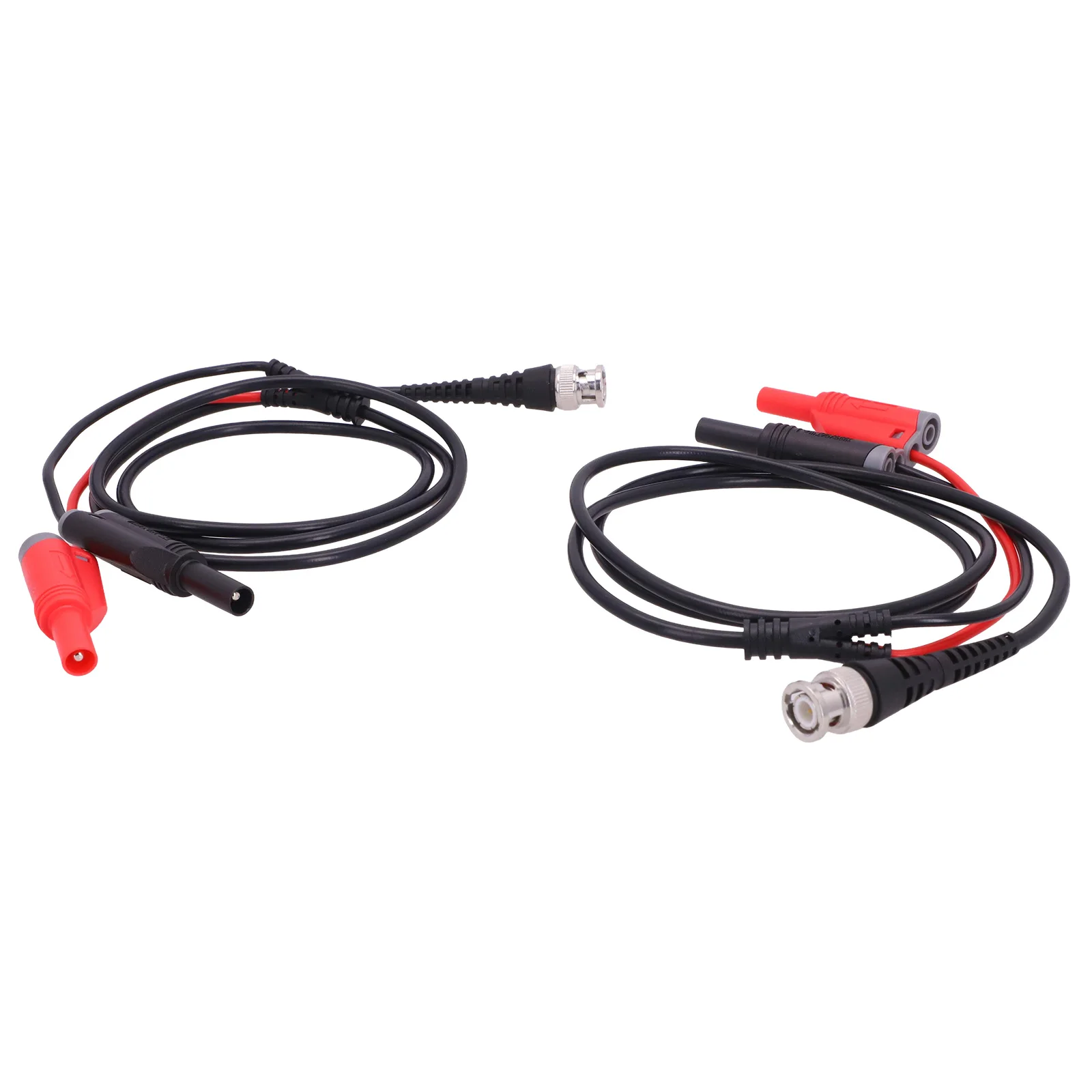 BNC to Dual Bananas Connection Cables High Performance Testing Leads in a Pack of Two at a Total Length of 120cm Each