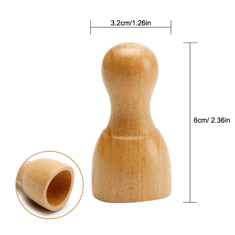 Tasse de massage en bois sculptante, anciers de rouleau de massage pour le visage, les bras, les jambes, planche Gua Sha en bois, outil de massage