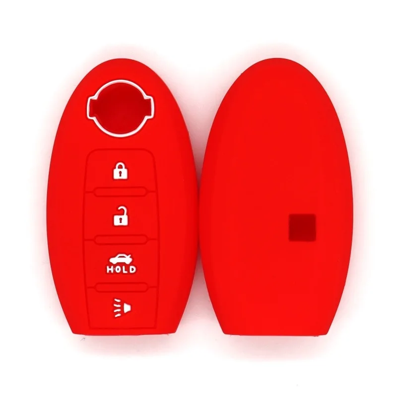 

Silicone Car Key Case for Nissan - 4-Button Smart Key Compatible, Protective Pouch, Anti-Scratch & Durable Automotive Accessory