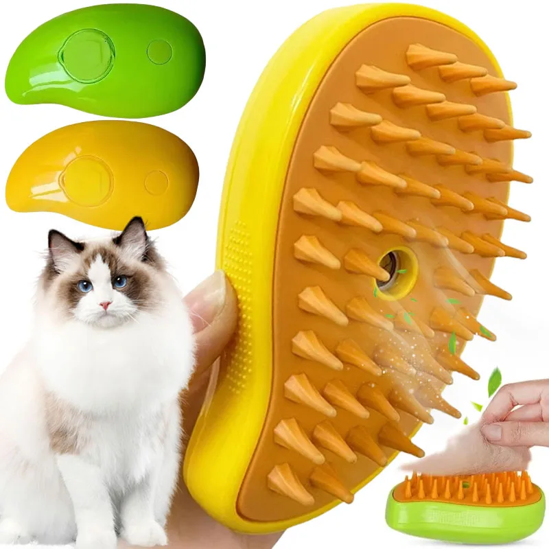 Cat Dog Steamy Brush Steam Brush Electric Sprayer for Massage Pet Grooming tool Shedding 3 in 1 Electric Sprays Massage Combs