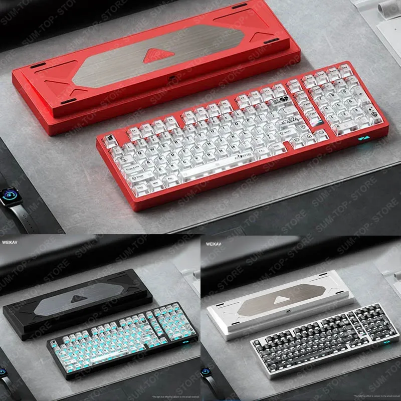 

SUMREDA MAX102 Aluminum Alloy Mechanical Keyboard MAX102 Support QMK/VIA Wireless Bluetooth Three Mode Rgb Hot Swap PC Gamer