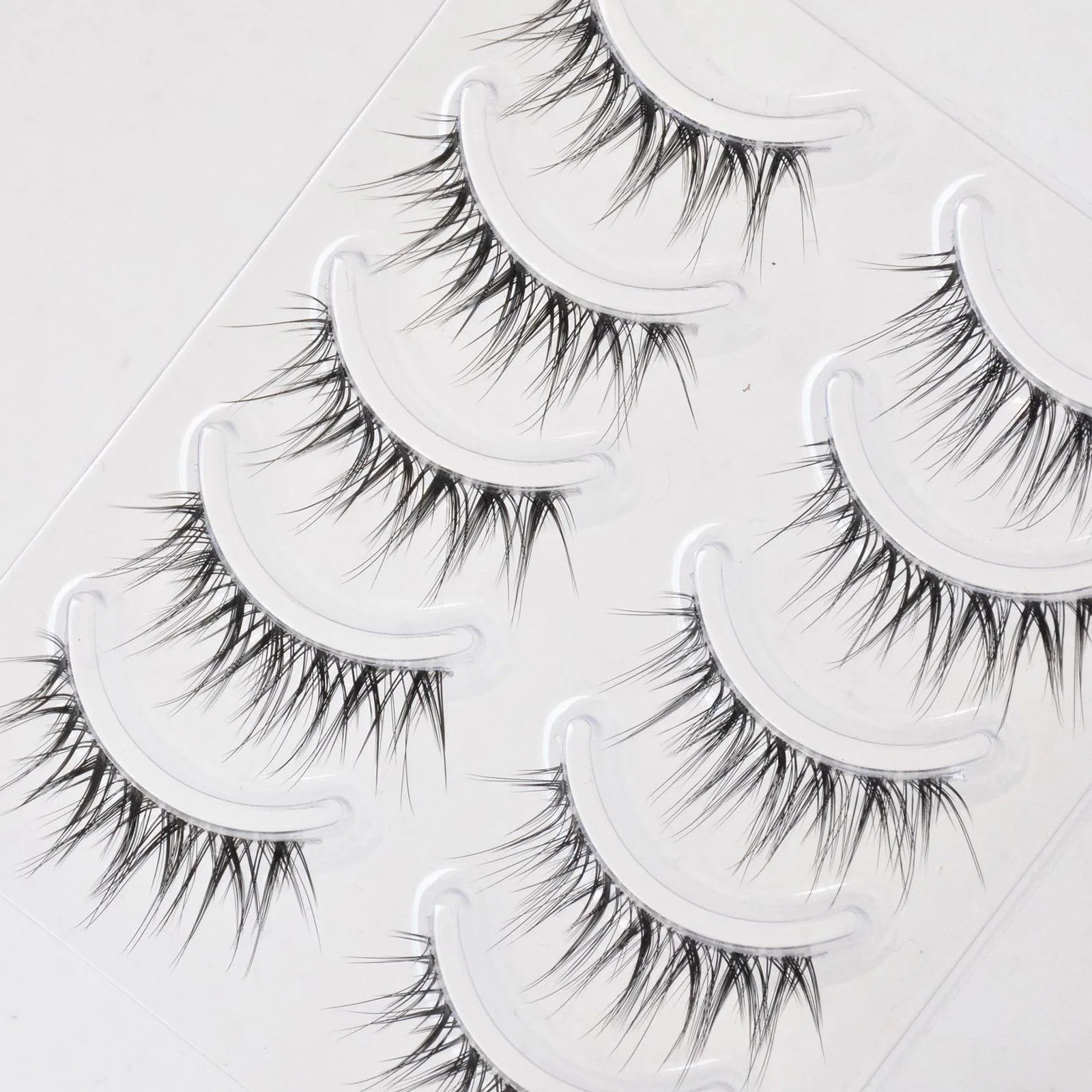 Little Devil Manga False Eyelashes full strips Transparent Band natural lashes For Natural Volume And Dramatic Look