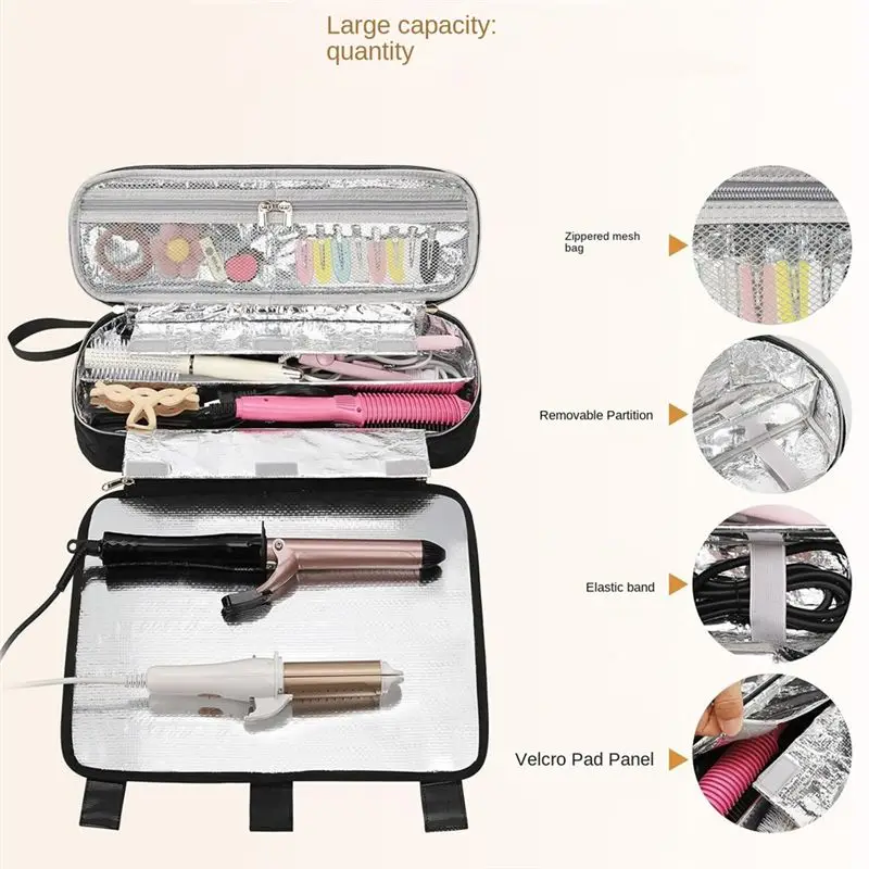 2026 جديد أدوات الشعر حقيبة سفر تصفيف الشعر أداة المنظم حقيبة التخزين ل مكاوي مسطحة مستقيم الشباك الحديد الملحقات #3