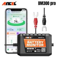 ANCEL BM300 Pro 6V 12V 24V Battery Monitor Bluetooth 5.3 Battery Monitor with Charging Cranking System Test & Alarm for Trucks