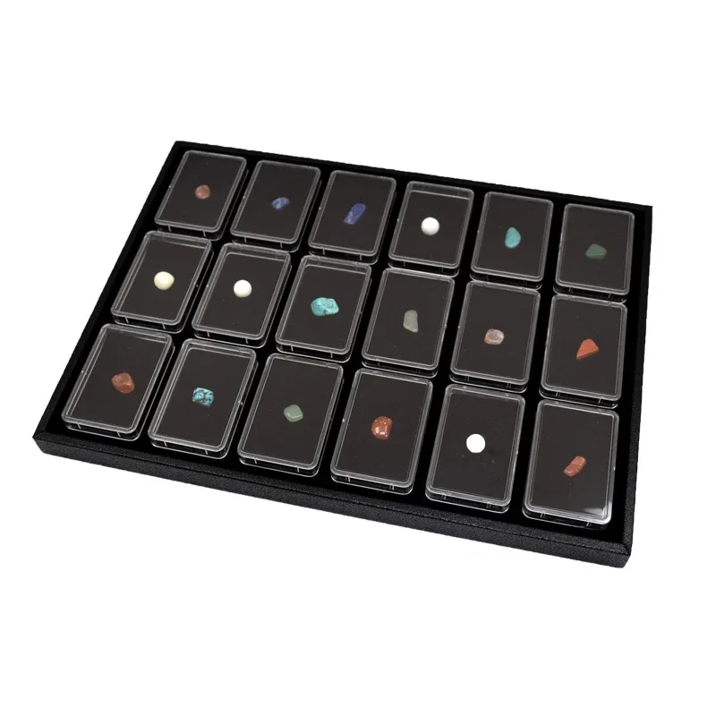 Loose Diamond Gemstone Display Storage Tray Jewelry Bead Pendant Coin Holder Box Gem Jars Organizer Showcase White Sponge Insert