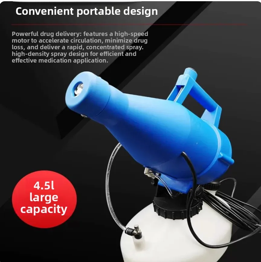 Practical ULW Electric Sprayer Portable Atomizing Misting Blower Fine Fog Humidifier Pesticide 5L