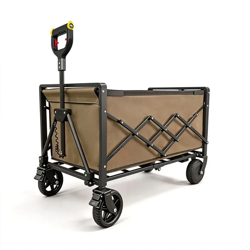 Intelligent electric camper can seat people picnic stall camp universal small trailer remote control camping cart